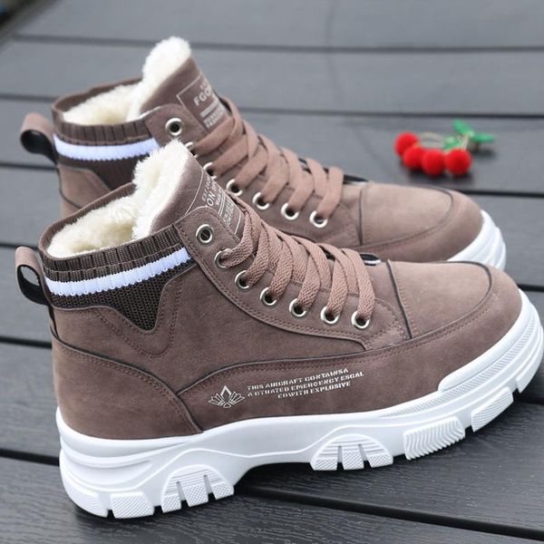 boots 2021 winter women ankle thick plush warm faux fur cotton booties high casual platform shoes ladies chunky snow, Black 
boots 2021 winter women ankle thick plush warm faux fur cotton booties high casual platform shoes ladies chunky snow, Black