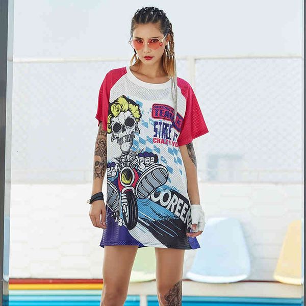 tracksuits dressed loose knitted or crocheted in fashions of european women's motorcycle station punk short-sleeve shirt from the long, Gray
tracksuits dressed loose knitted or crocheted in fashions of european women's motorcycle station punk short-sleeve shirt from the long, Gray
