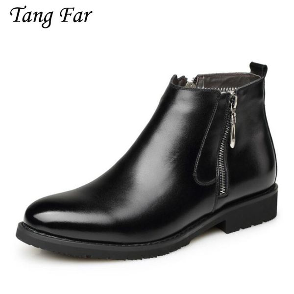 designer men's boot shoes winter british formal genuine boots pointed to qene, Black
designer men's boot shoes winter british formal genuine boots pointed to qene, Black