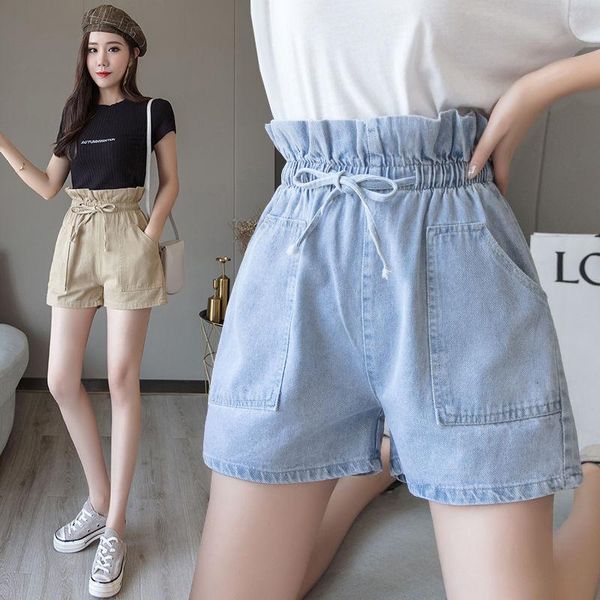 women's jeans denim shorts high waist 2021 summer korean version loose and thin elastic a line wide leg pants student trend, Blue
women's jeans denim shorts high waist 2021 summer korean version loose and thin elastic a line wide leg pants student trend, Blue