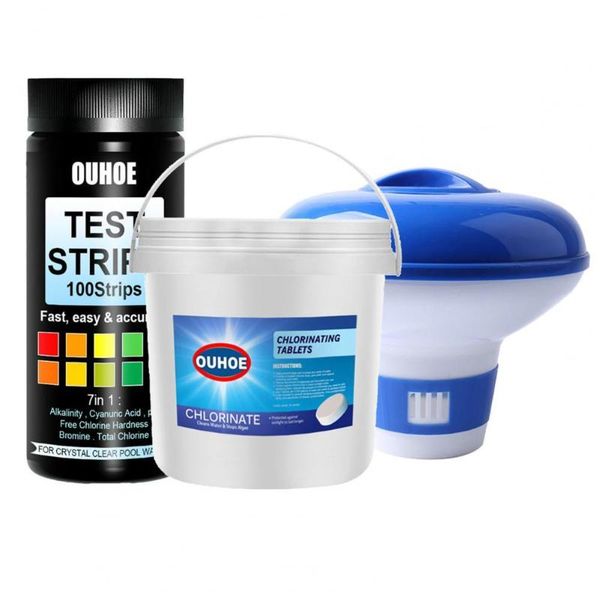 pool & accessories 1 set tablets disinfection pills swimming chlorine instant effervescent pipes cleaning floating for daily use