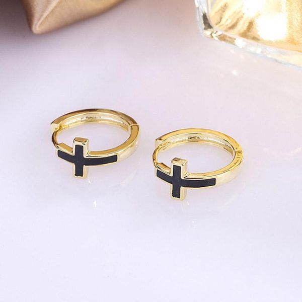 hoop & huggie black drop glaze women's earrings crosses ear ring gold color girls accessories jewelry for female fashion wholesale kbe3, Golden;silver
hoop & huggie black drop glaze women's earrings crosses ear ring gold color girls accessories jewelry for female fashion wholesale kbe3, Golden;silver