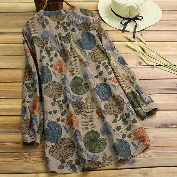 women's blouses & shirts floral print blouse women long sleeve cotton linen button up shirt et chemises loose plus size ethnic ropa muj, White
women's blouses & shirts floral print blouse women long sleeve cotton linen button up shirt et chemises loose plus size ethnic ropa muj, White