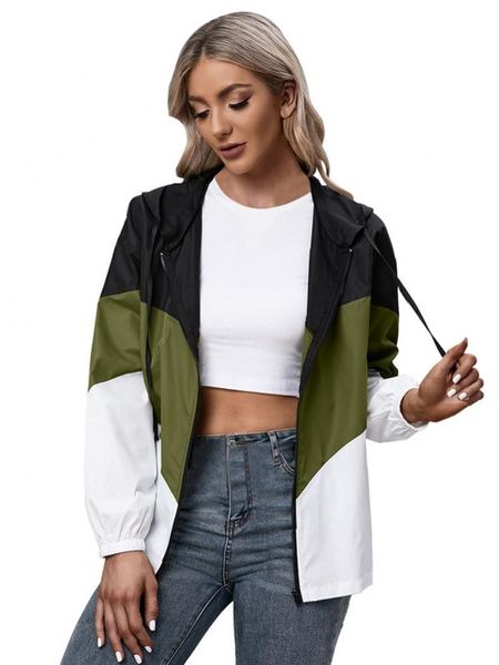women's jackets hooded color matching jacket waterproof raincoat outdoor sports mountaineering wear windproof, Black;brown
women's jackets hooded color matching jacket waterproof raincoat outdoor sports mountaineering wear windproof, Black;brown