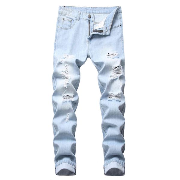 men's jeans mens light color slim fit hole high street blue non-elastic casual fashion urban stretwear 90s4
men's jeans mens light color slim fit hole high street blue non-elastic casual fashion urban stretwear 90s4