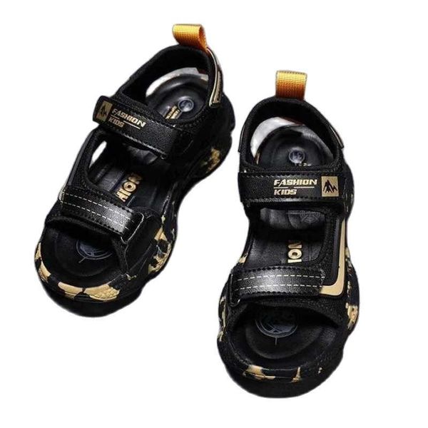 sandals summer 2021 for boys and primary secondary school students fashion soft soled leather korean beach shoes, Black;red
sandals summer 2021 for boys and primary secondary school students fashion soft soled leather korean beach shoes, Black;red