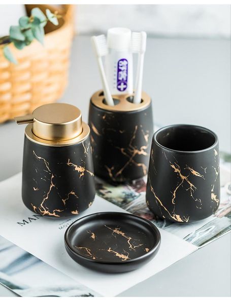 nordic luxury ceramic bathroom decoration aaccessories golden marble mouthwash cup soap dispenser tray supplies set bath accessory
nordic luxury ceramic bathroom decoration aaccessories golden marble mouthwash cup soap dispenser tray supplies set bath accessory