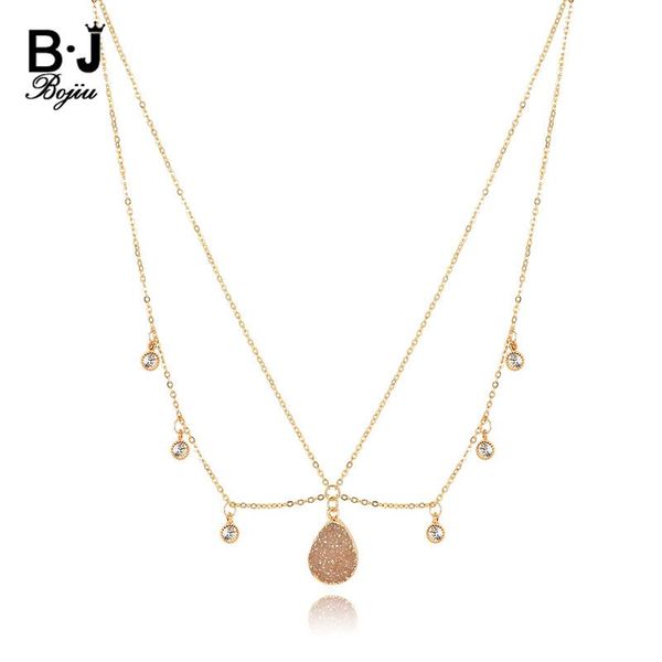 pendant necklaces bojiu fashion gold water drop natural druzy necklace in jewelry copper inlaid zircon accessories women nks188, Silver
pendant necklaces bojiu fashion gold water drop natural druzy necklace in jewelry copper inlaid zircon accessories women nks188, Silver