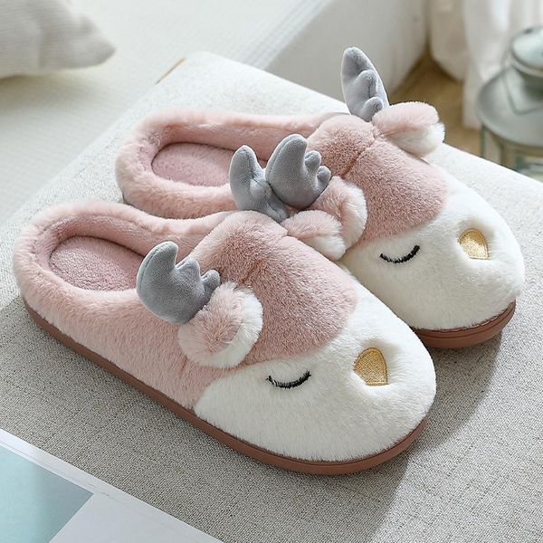 slippers women winter warm cotton cartoons antlers ladies platform indoor shoes for men couple home, Black
slippers women winter warm cotton cartoons antlers ladies platform indoor shoes for men couple home, Black