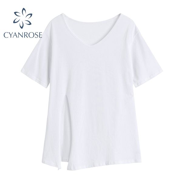 loose white&black t shirt or women irregular spliced fashion short sleeve summer tees female korean streetwear ol lady 210417
loose white&black t shirt or women irregular spliced fashion short sleeve summer tees female korean streetwear ol lady 210417