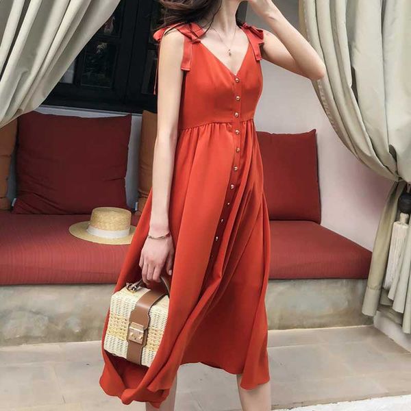 summer elegant high waist camisole dresses for women v-neck bandage orange chiffon fashion office lady vestidos 210525, Black;gray
summer elegant high waist camisole dresses for women v-neck bandage orange chiffon fashion office lady vestidos 210525, Black;gray