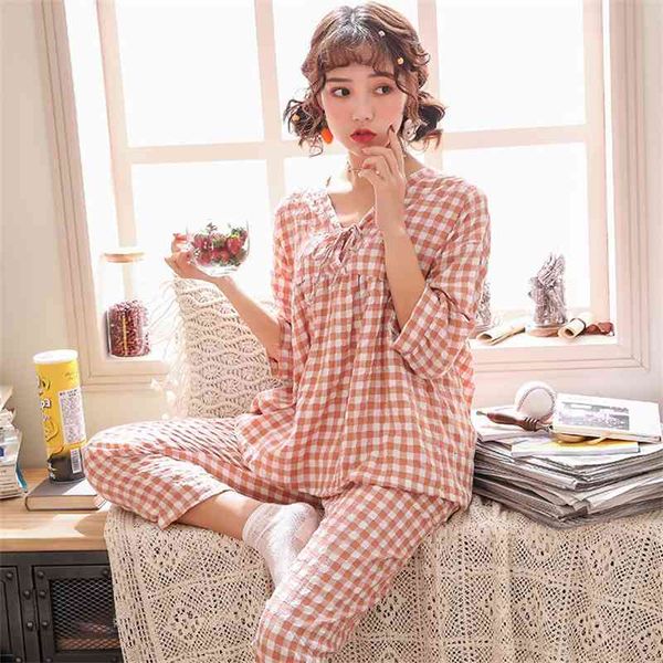 women's sleepwear cotton women pajamas lattice seven part sleeve length pants suit v lead pyjamas q7se, Black;red
women's sleepwear cotton women pajamas lattice seven part sleeve length pants suit v lead pyjamas q7se, Black;red