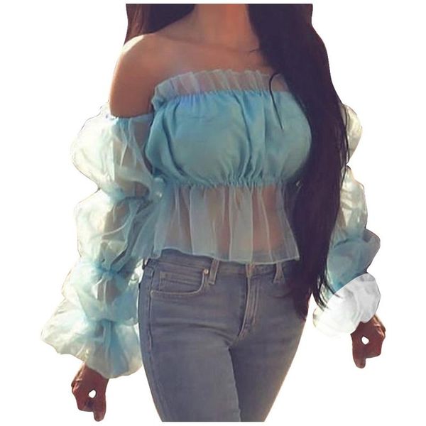 women's t-shirt ladies summer long sleeve lace one shoulder off halter elegant female t-shirt#yl10, White
women's t-shirt ladies summer long sleeve lace one shoulder off halter elegant female t-shirt#yl10, White
