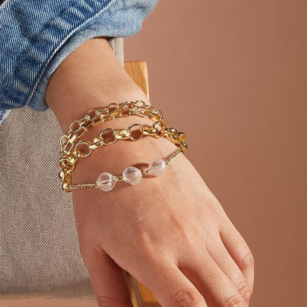 charm bracelets yada round beads multi-layer gold color chain punk bracelets&bangles for women jewelry simple geometric bracelet bt210041, Golden;silver
charm bracelets yada round beads multi-layer gold color chain punk bracelets&bangles for women jewelry simple geometric bracelet bt210041, Golden;silver