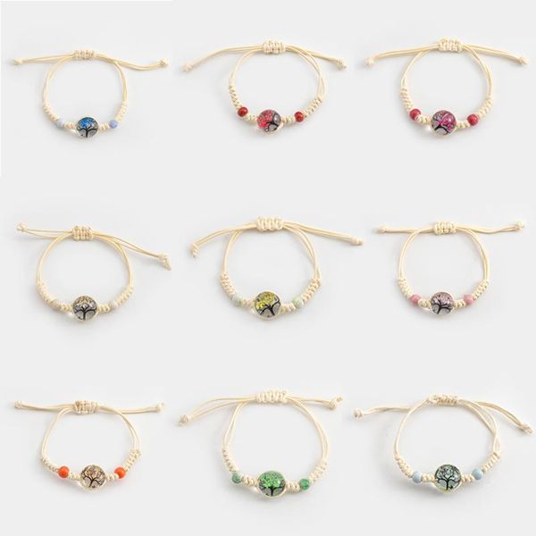 charm bracelets 1pcs fashion boho flower tree bracelet glass clear ball weave adjustable bangle for women girls jewelry gifts, Golden;silver
charm bracelets 1pcs fashion boho flower tree bracelet glass clear ball weave adjustable bangle for women girls jewelry gifts, Golden;silver