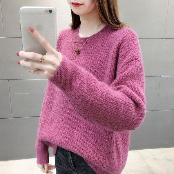 women's vests loose korean autumn and winter sweater pullover soild color long sleeve knitted base sweatershirt, Black;white
women's vests loose korean autumn and winter sweater pullover soild color long sleeve knitted base sweatershirt, Black;white