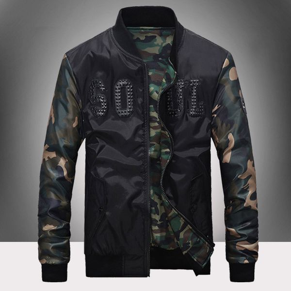 men's jackets mens autumn winter camouflage stitching jacket three-dimensional letter printing for men outwear clothing loose plus size, Black;brown
men's jackets mens autumn winter camouflage stitching jacket three-dimensional letter printing for men outwear clothing loose plus size, Black;brown