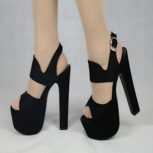 dress shoes crude heel sandals 2021 thick-soled super high-heeled waterproof platform 15 cm women's simple high-heel, Black
dress shoes crude heel sandals 2021 thick-soled super high-heeled waterproof platform 15 cm women's simple high-heel, Black