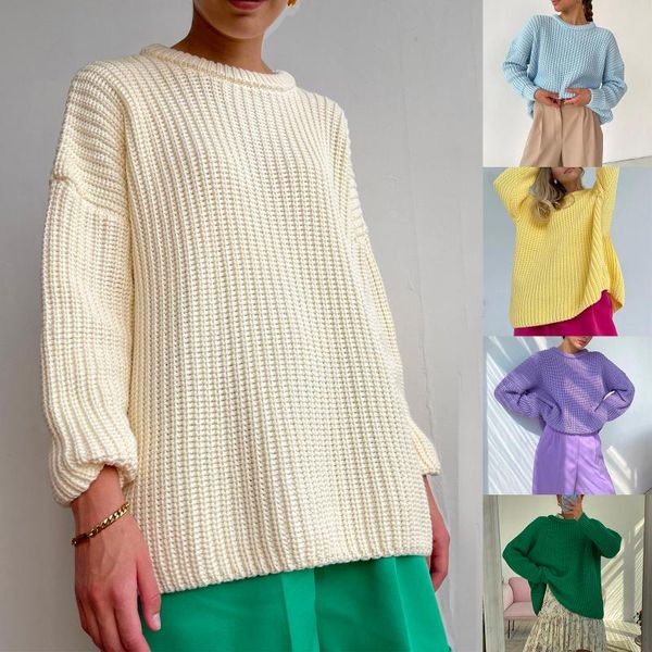 women's sweaters thickening oversized sweater female round neck long sleeve casual loose 2021 autumn winter solid knitted pullovers, White;black
women's sweaters thickening oversized sweater female round neck long sleeve casual loose 2021 autumn winter solid knitted pullovers, White;black