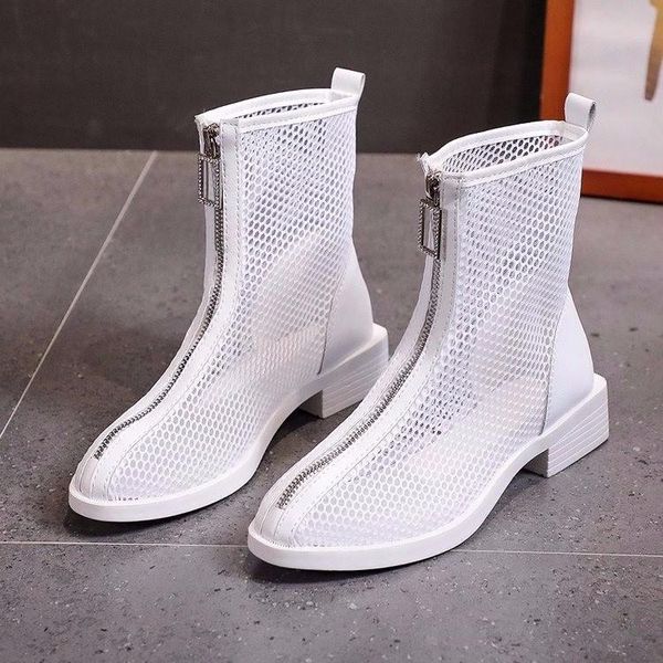 ladies sandal 2021 summer women's cool boots mesh fashion front zipper ladies' party shoes casual, Black
ladies sandal 2021 summer women's cool boots mesh fashion front zipper ladies' party shoes casual, Black