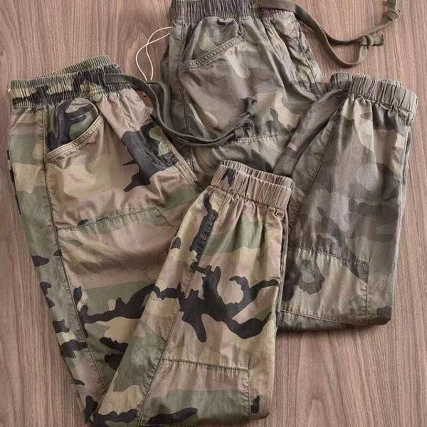men's summer cropped trousers casual fashion camouflage pants classic overalls, Black
men's summer cropped trousers casual fashion camouflage pants classic overalls, Black