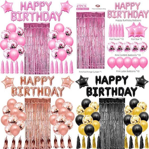 party decoration happy birthday foil letter balloon set confetti baloon banner fringe curtain for all ages decorations supplies
party decoration happy birthday foil letter balloon set confetti baloon banner fringe curtain for all ages decorations supplies