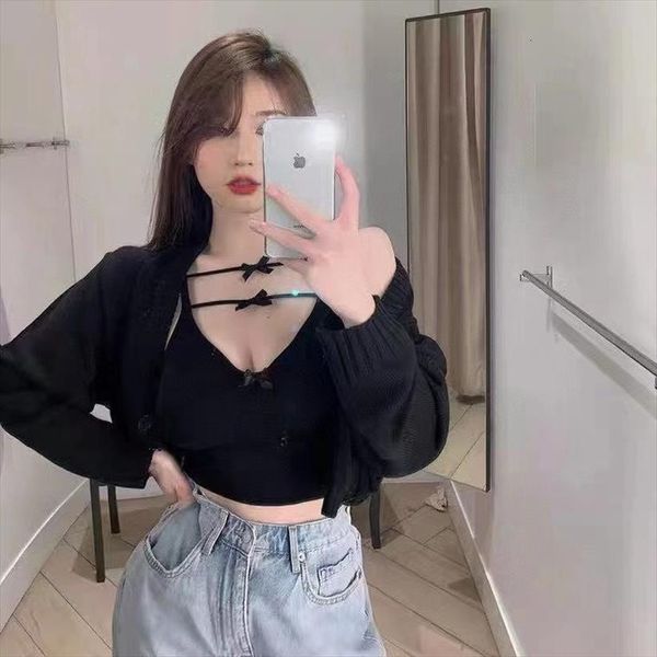 summer bow with a women tanks bottoming and beautiful back short womens outer slim vest small suspender y2k, White
summer bow with a women tanks bottoming and beautiful back short womens outer slim vest small suspender y2k, White