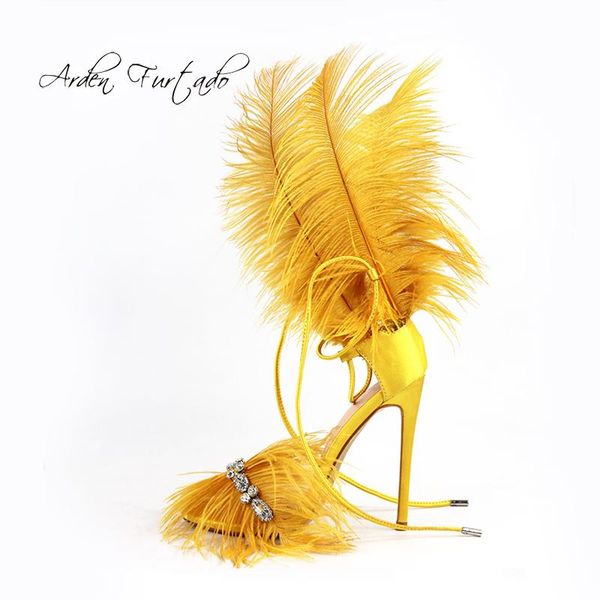 arden furtado 2021 spring summer stilettos high heels 12cm style shoes woman yellow red blue grey feather party sandals, Black
arden furtado 2021 spring summer stilettos high heels 12cm style shoes woman yellow red blue grey feather party sandals, Black