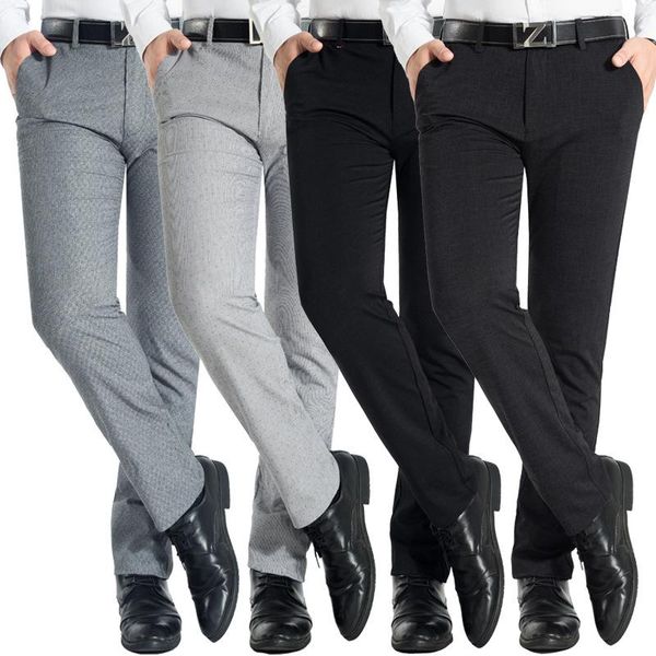 men's pants 2021 leisure spring and summer thin middle waist high grade straight tube business, Black
men's pants 2021 leisure spring and summer thin middle waist high grade straight tube business, Black