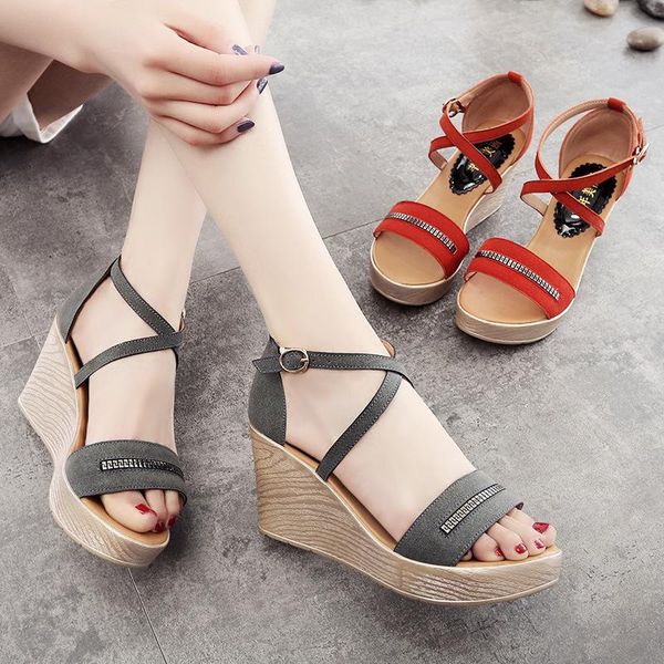 wedge sandals female summer 2021 high-heeled korean version of the thick-bottomed student muffin 40-43 yards roman, Black
wedge sandals female summer 2021 high-heeled korean version of the thick-bottomed student muffin 40-43 yards roman, Black