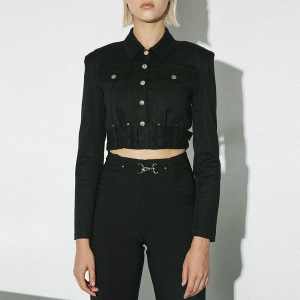women's jackets cool ladies street fashion turn down collar belt buckles long sleeve coat 2021 autumn crop outwear black short, Black;brown
women's jackets cool ladies street fashion turn down collar belt buckles long sleeve coat 2021 autumn crop outwear black short, Black;brown
