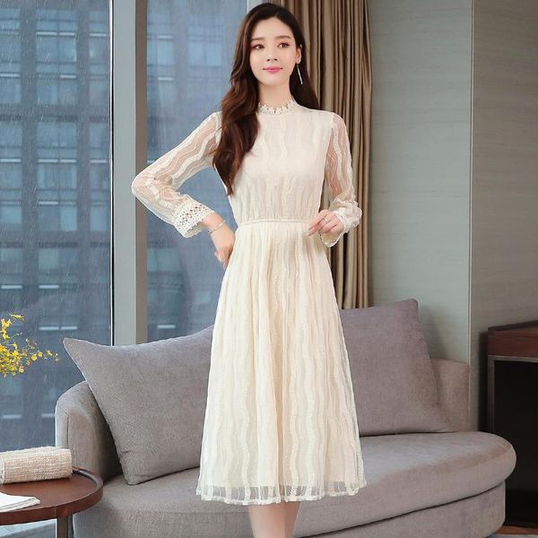 casual dresses lace dress women's early autumn super fairy over the knee long sleeve hollow waist french is fashionable and slim, Black;gray
casual dresses lace dress women's early autumn super fairy over the knee long sleeve hollow waist french is fashionable and slim, Black;gray