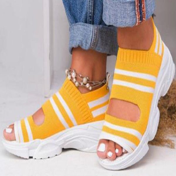 thick heel knitting sandals summer platform shoes women casual open toe gladiator trifle wedges for, Black
thick heel knitting sandals summer platform shoes women casual open toe gladiator trifle wedges for, Black