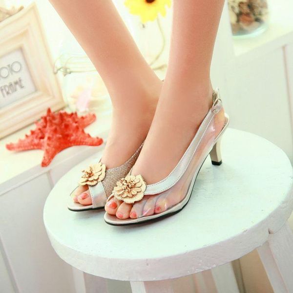 sandals 2021 european and american fashion fish mouth shoes with heel transparent flowers wild oversized women's, Black
sandals 2021 european and american fashion fish mouth shoes with heel transparent flowers wild oversized women's, Black