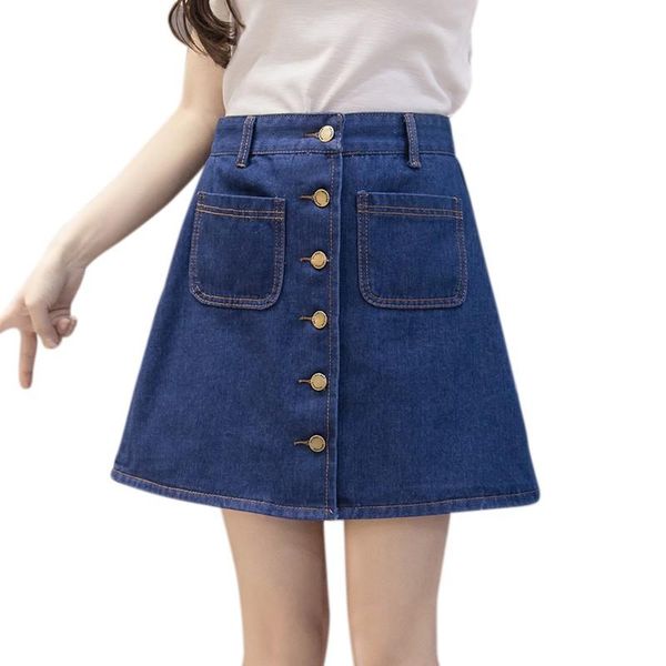 skirts summer womens a-line jeans skirt fashion button high waist small pockets, Black
skirts summer womens a-line jeans skirt fashion button high waist small pockets, Black