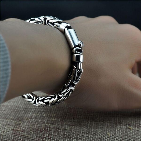 charm bracelets real s925 solid silver men's bracelet simple personality fashion women's, Golden;silver 
charm bracelets real s925 solid silver men's bracelet simple personality fashion women's, Golden;silver