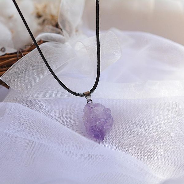 natural quartz crystal uruguay amethyst treatment stone ornament pendant with rope necklace decorative objects & figurines
natural quartz crystal uruguay amethyst treatment stone ornament pendant with rope necklace decorative objects & figurines