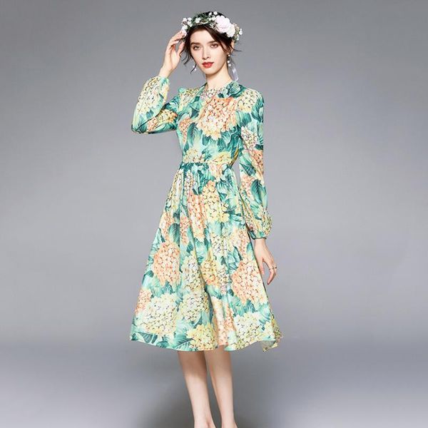 casual dresses spring summer floral print elegant dress women full sleeve vintage chiffon fashion party vestidos, Black;gray
casual dresses spring summer floral print elegant dress women full sleeve vintage chiffon fashion party vestidos, Black;gray
