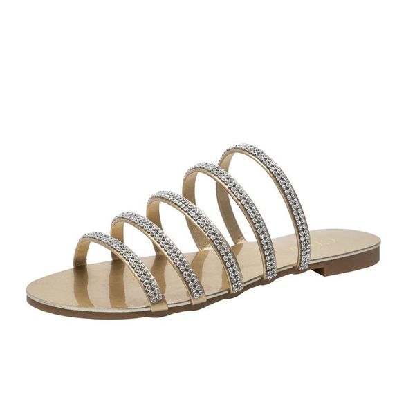 slippers summer shoes fashion rhinestone flat heel women's sandals solid color one line with casual bottom, Black
slippers summer shoes fashion rhinestone flat heel women's sandals solid color one line with casual bottom, Black