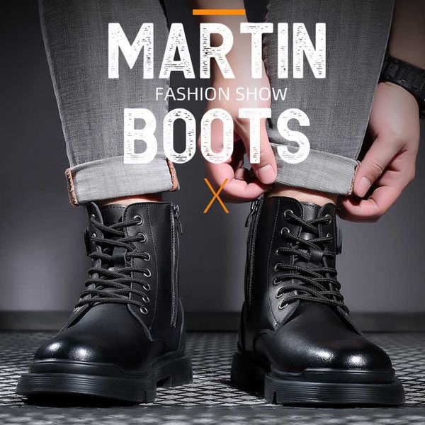 martin boots men's high winter shoes psh cowhide korean fashion leather, Black
martin boots men's high winter shoes psh cowhide korean fashion leather, Black
