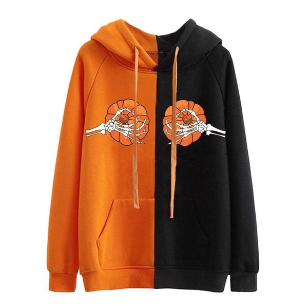 women's hoodies & sweatshirts pumpkin printed halloween streetwear color block loose oversize sweatshirt with pocket drawstring hoody p, Black
women's hoodies & sweatshirts pumpkin printed halloween streetwear color block loose oversize sweatshirt with pocket drawstring hoody p, Black