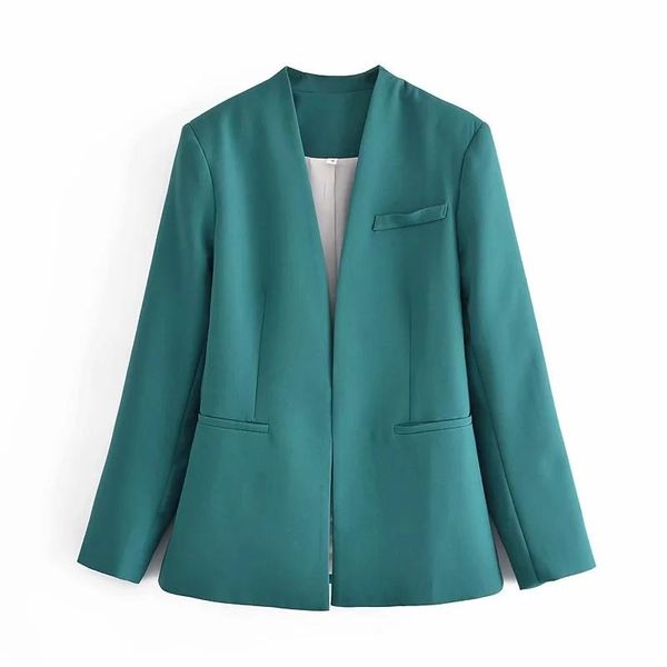 women's suits & blazers xnwmnz spring autumn women ol office casual coat candy colors jacket long sleeve outerwear pocket blaze, White;black