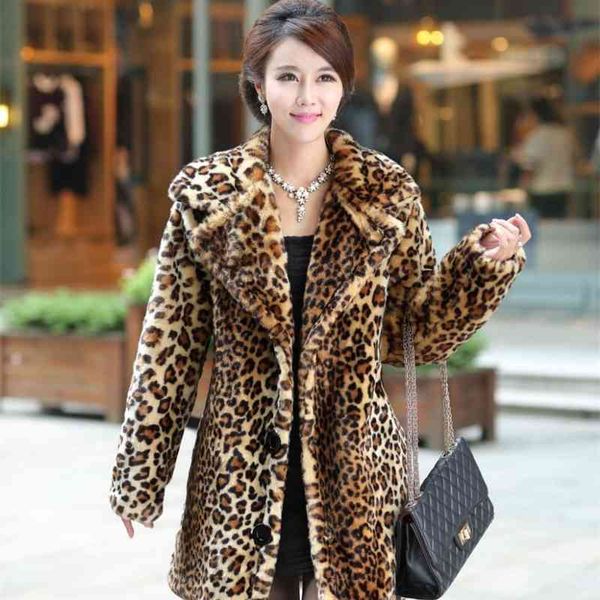 women's wool & blends women winter warm leopard rabbit fur jacket long turn down collar leather grass coat faux manteau fourrure f, Black
women's wool & blends women winter warm leopard rabbit fur jacket long turn down collar leather grass coat faux manteau fourrure f, Black