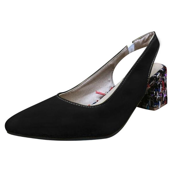 dress shoes baotou women's after the trip with large size thick heel burst four seasons mid-heel pointed, Black
dress shoes baotou women's after the trip with large size thick heel burst four seasons mid-heel pointed, Black