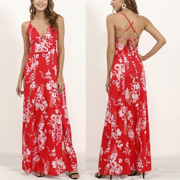 casual dresses backless strap floral print dress robe femme summer boho womens fashion chiffon v neck maxi vestido de mujer, Black;gray
casual dresses backless strap floral print dress robe femme summer boho womens fashion chiffon v neck maxi vestido de mujer, Black;gray