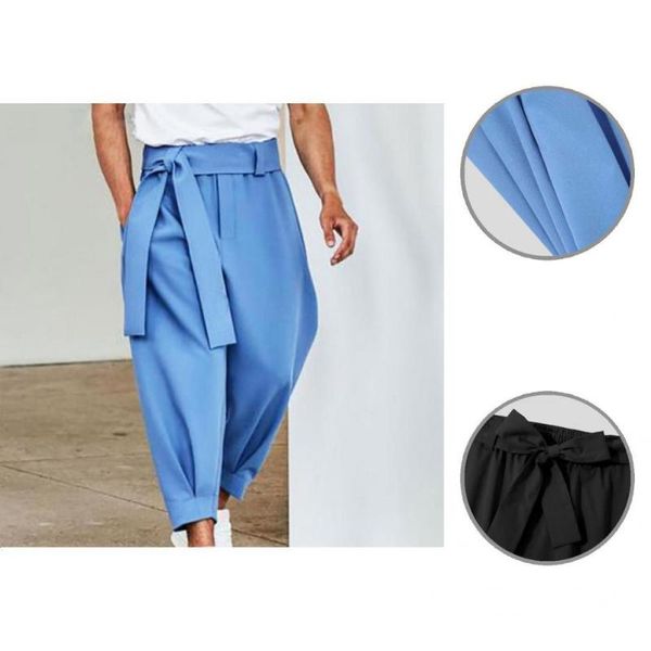 men's pants quick dry fabulous solid color loose sweatpants casual belt for home, Black
men's pants quick dry fabulous solid color loose sweatpants casual belt for home, Black