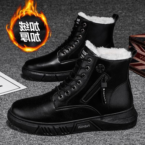 snow boots men's shoes winter high british waterproof plush warm cotton black classic martin
snow boots men's shoes winter high british waterproof plush warm cotton black classic martin