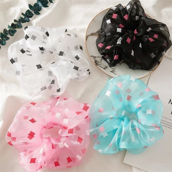 summer oversized organza scrunchies women transparent net yarn hairbands mesh square print hair rope headband hair accessories, Slivery;white
summer oversized organza scrunchies women transparent net yarn hairbands mesh square print hair rope headband hair accessories, Slivery;white