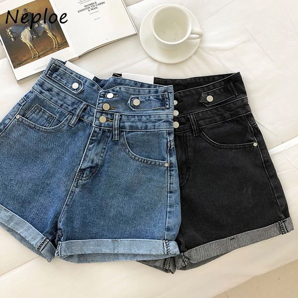 neploe high waist hip button design denim shorts feminino spring summer pocket short femme simple all match causal 210510, White;black
neploe high waist hip button design denim shorts feminino spring summer pocket short femme simple all match causal 210510, White;black