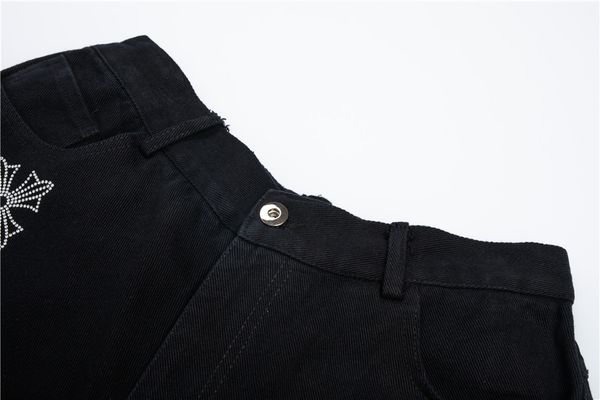 ch factory crosin men's summer high street fashion brand loose straight capris, Black
ch factory crosin men's summer high street fashion brand loose straight capris, Black